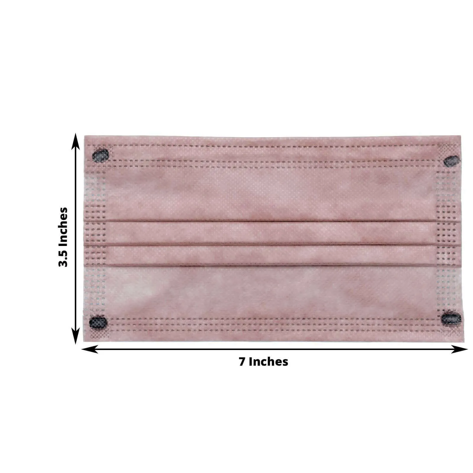 10 Pack 3 Ply Dusty Rose Disposable Face Mask Non Woven Mask with Ear Loop - Clearance SALE