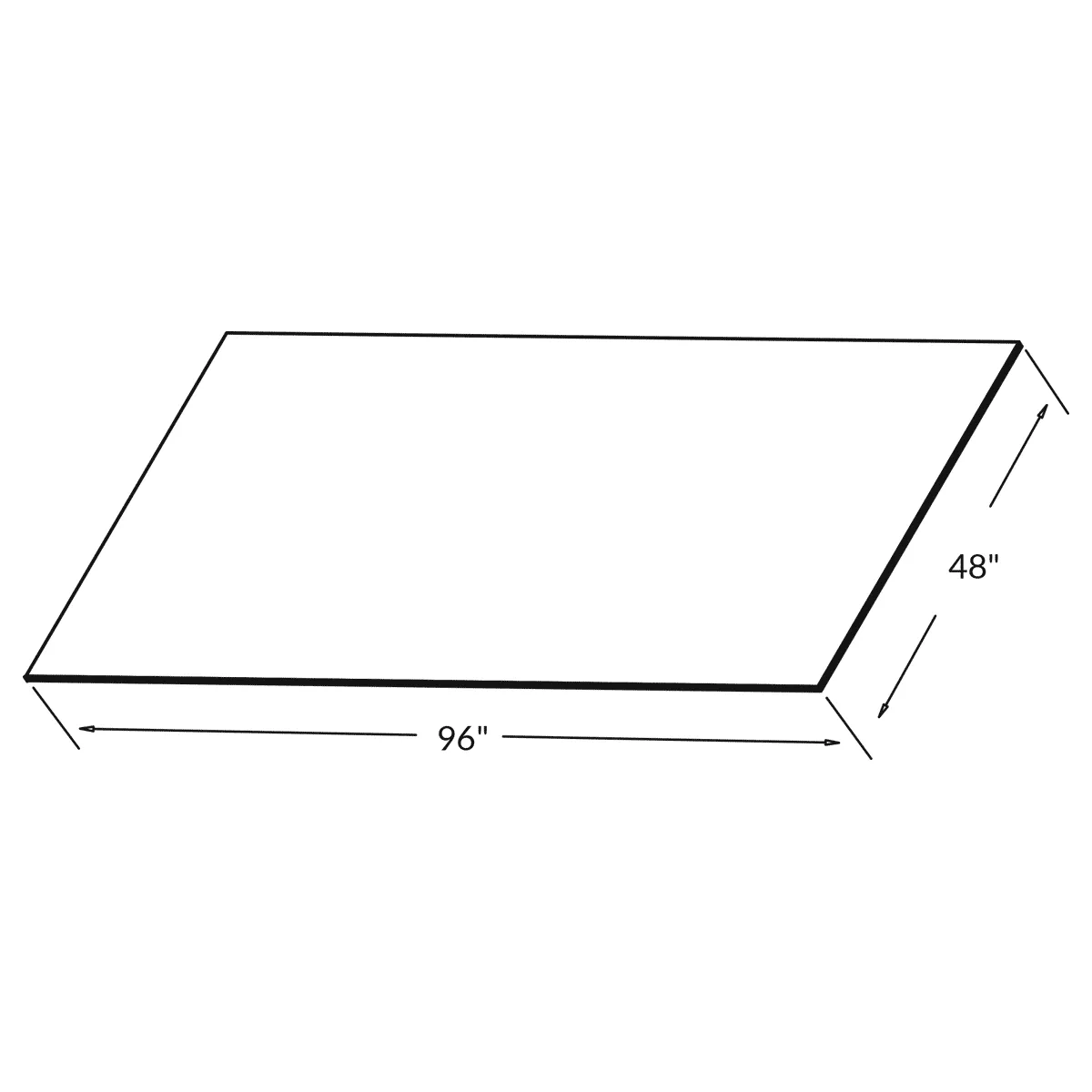 1/8" Thick Back Panel 48" x 96" for Milan Pearl Cabinetry