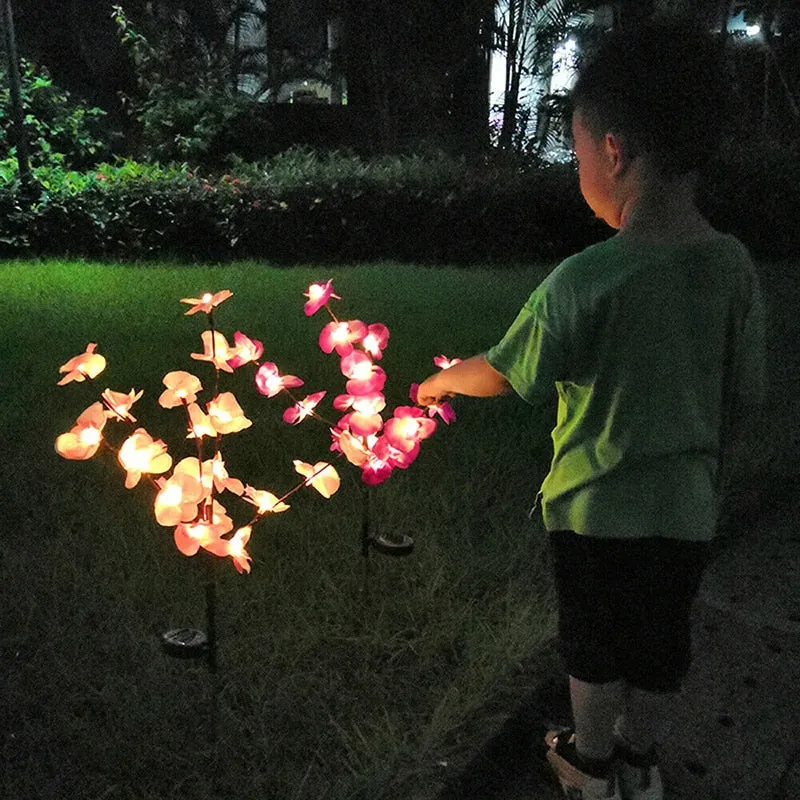 2 Pack Solar Orchid Flower Lights -40 Flowers