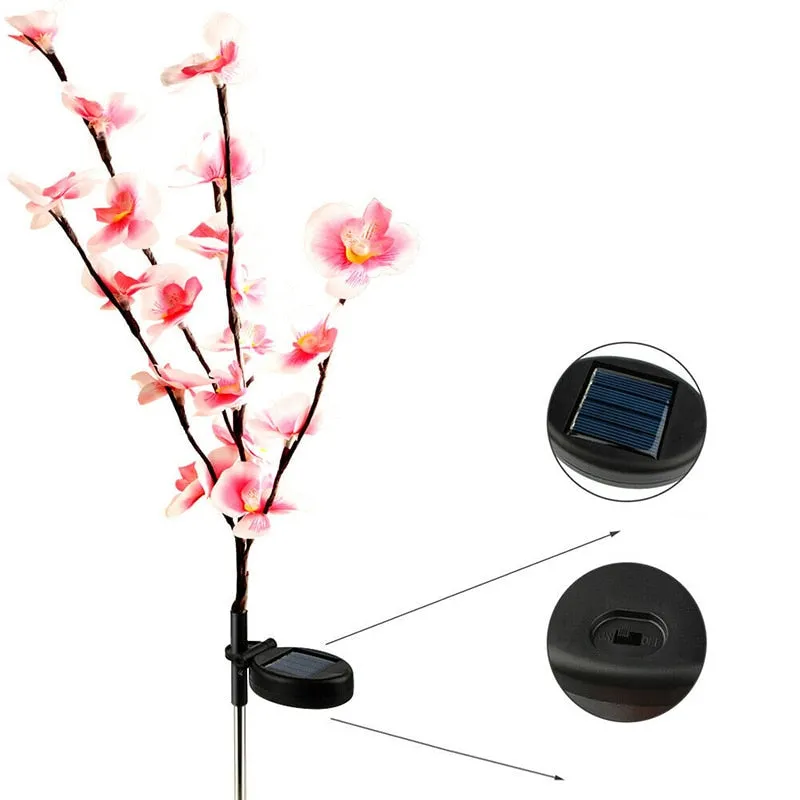 2 Pack Solar Orchid Flower Lights -40 Flowers