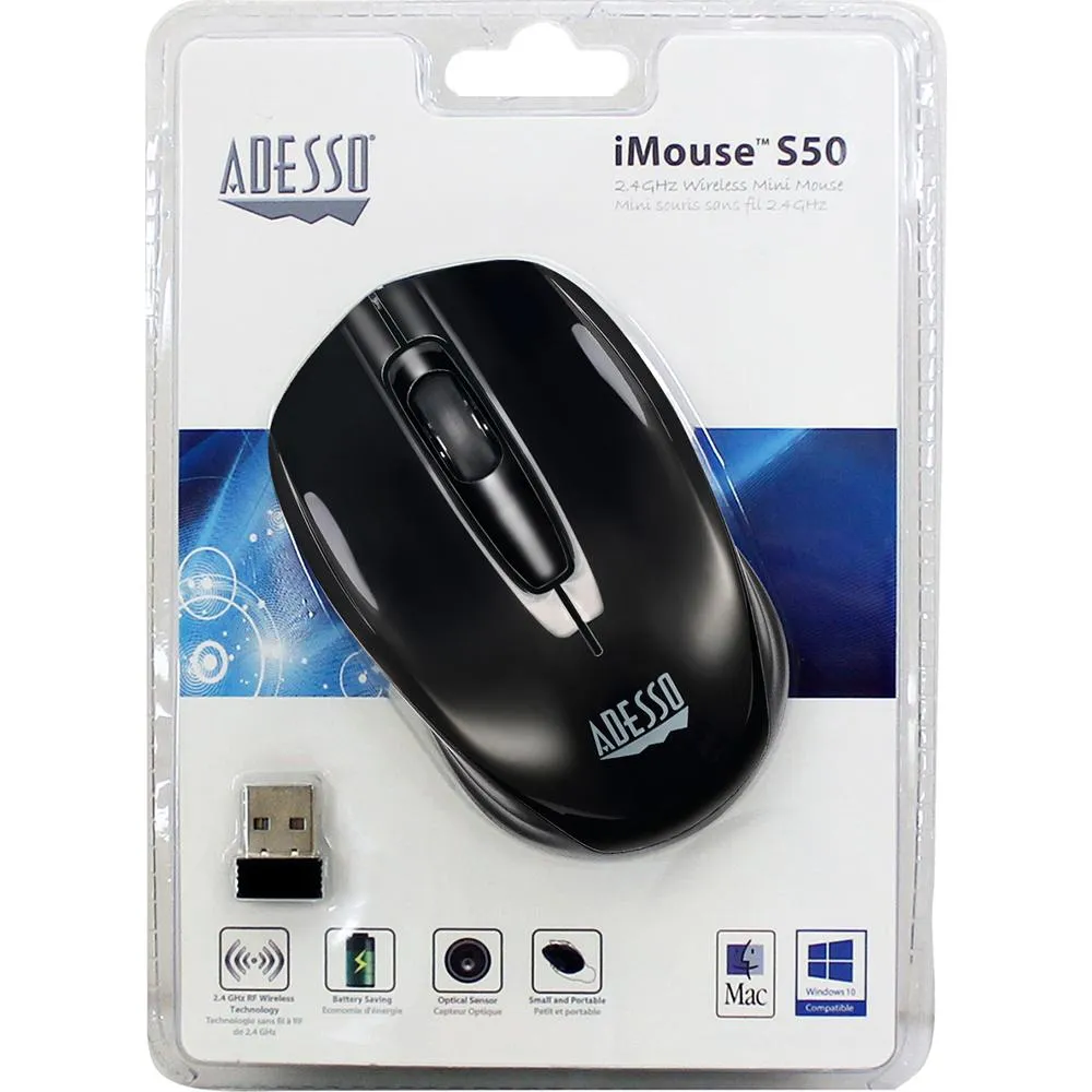 Adesso iMouse S50 2.4GHz Wireless Mini Mouse