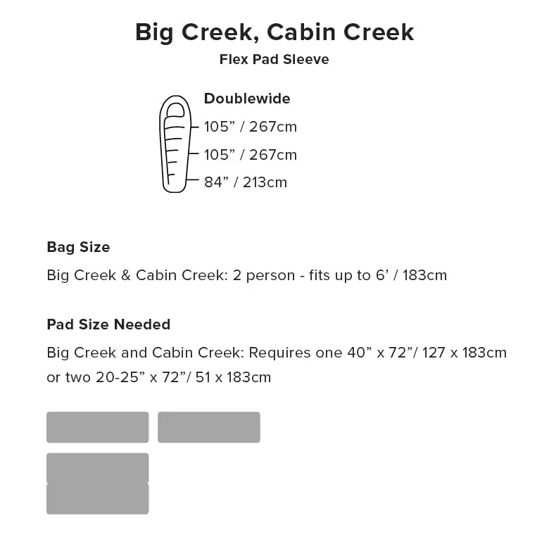 Big Agnes Big Creek -1degC Double Wide Synthetic Sleeping Bag