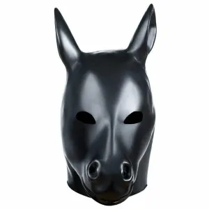 BLACK BDSM HORSE MASK