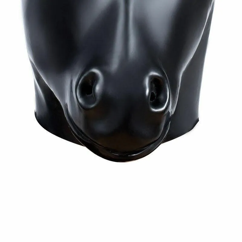 BLACK BDSM HORSE MASK