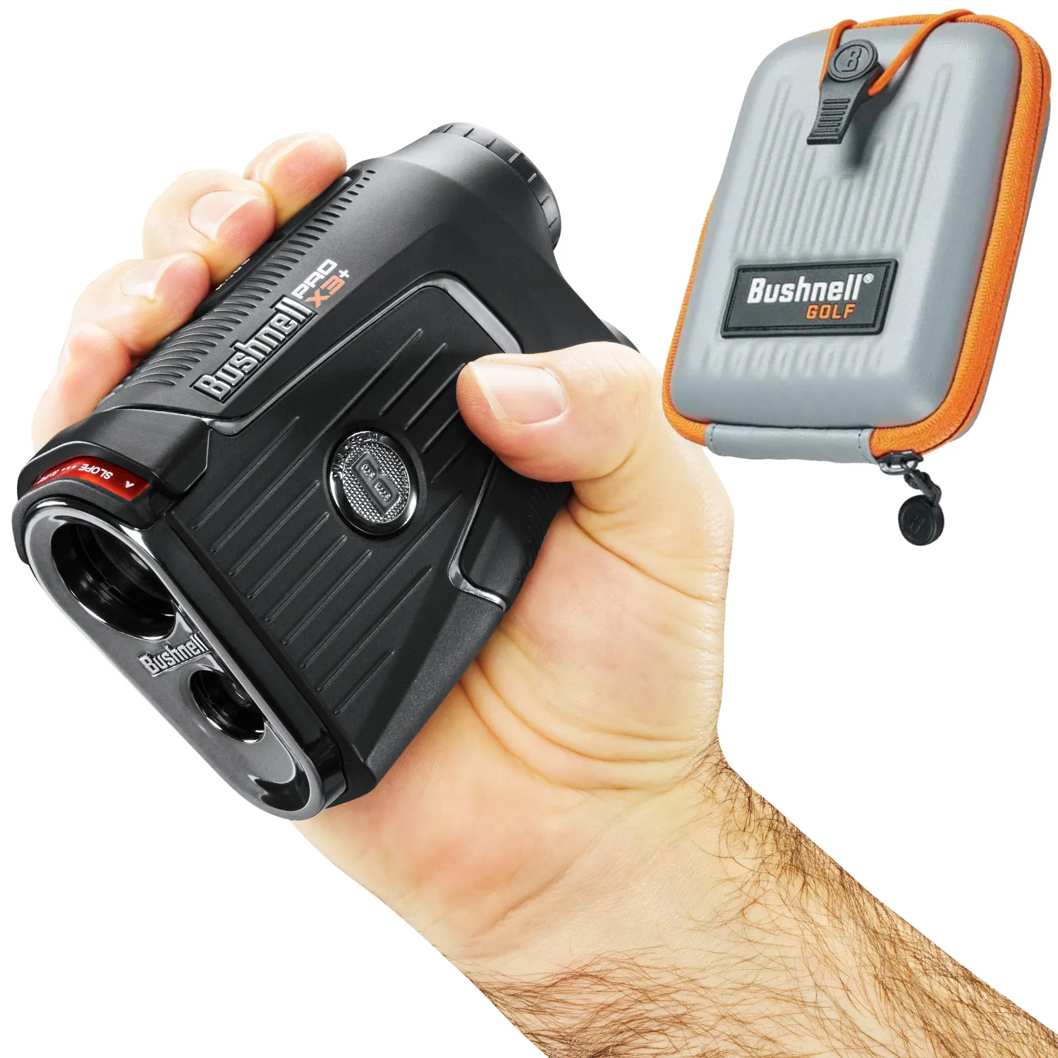 Bushnell Pro X3  (Plus) Advanced Laser Golf Rangefinder with Included Carrying Case, Carabiner, Lens Cloth, and Selected Wearable4U Bundle