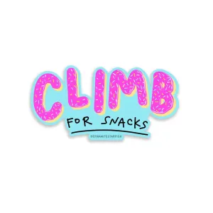 Climb for snacks — 3"x1.5" Sticker