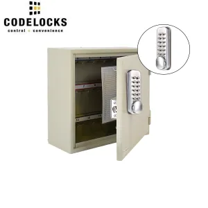 CodeLocks - Key Secure Extra Security Padlock Cabinet w/ CL160 - Mechanical Lock - Tubular Mortise Latch - Hold Back Feature - QuickCode - Optional Cabinet Storage