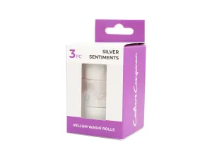 Crafters Companion Vellum Washi Rolls - Silver Sentiments