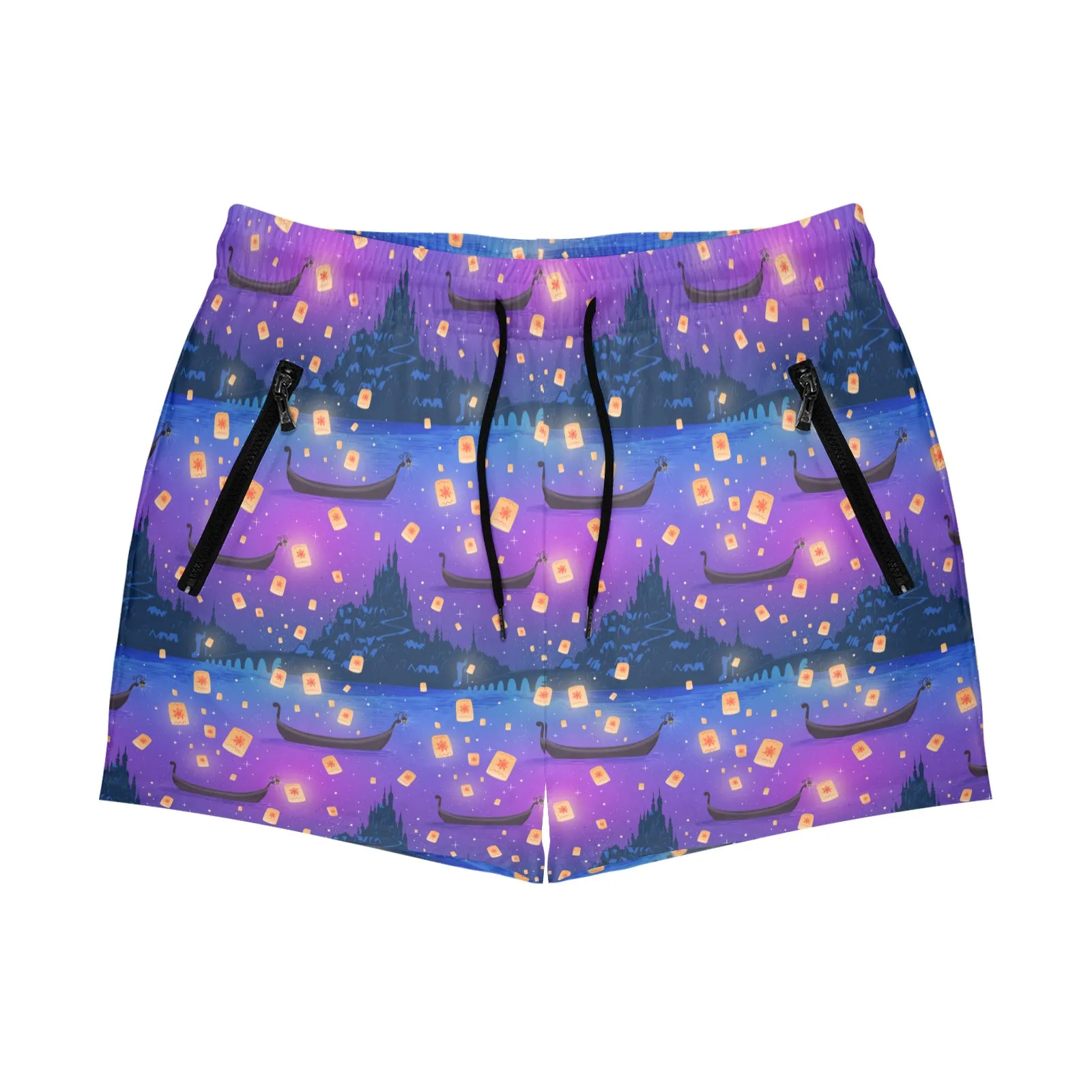 Disney Tangled Rapunzel Floating Lanterns Men's Quick Dry Athletic Shorts