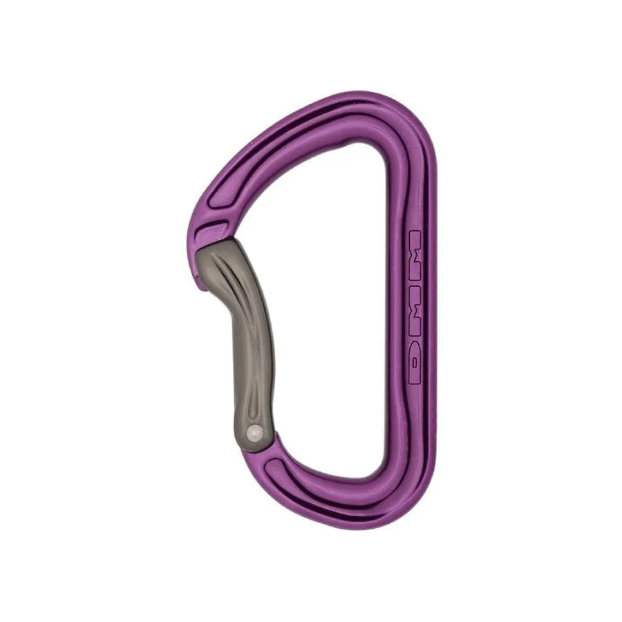 DMM Shadow Bent Gate Climbing Carabiner - Purple/Titanium