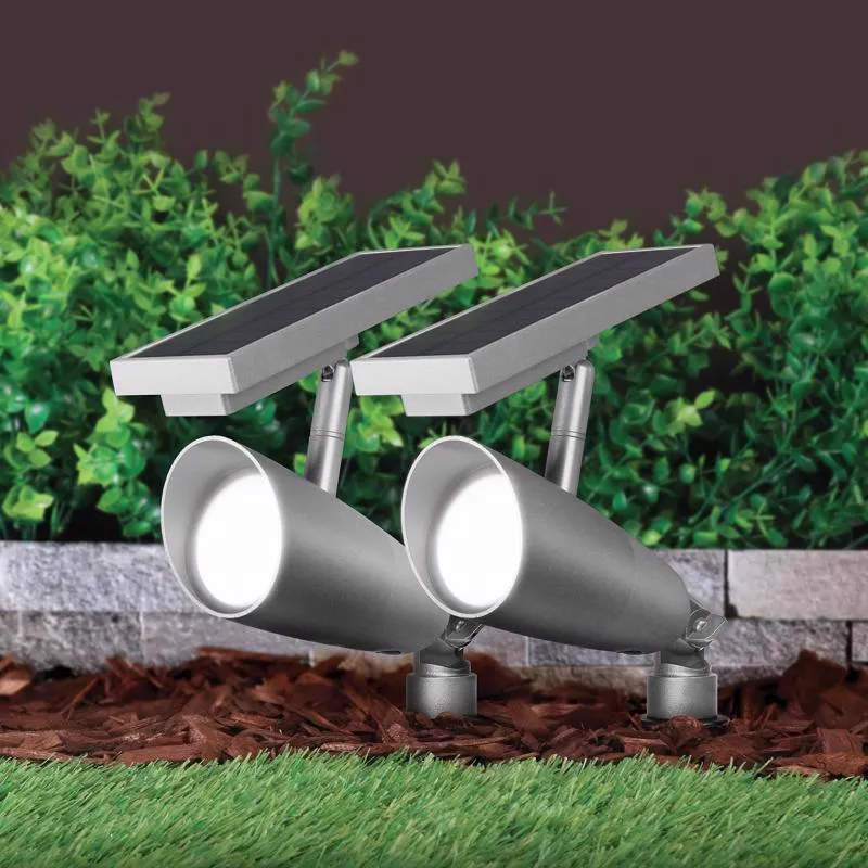 Feit OneSync Brushed Nickel Solar Powered 100 W LED Spotlight 1 pk