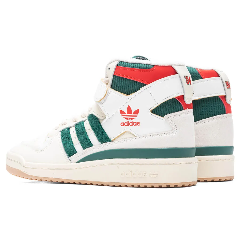 Forum 84 High - Core White/Core Green/Red