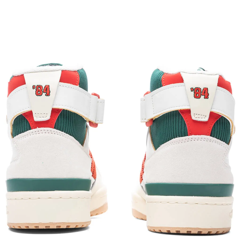 Forum 84 High - Core White/Core Green/Red