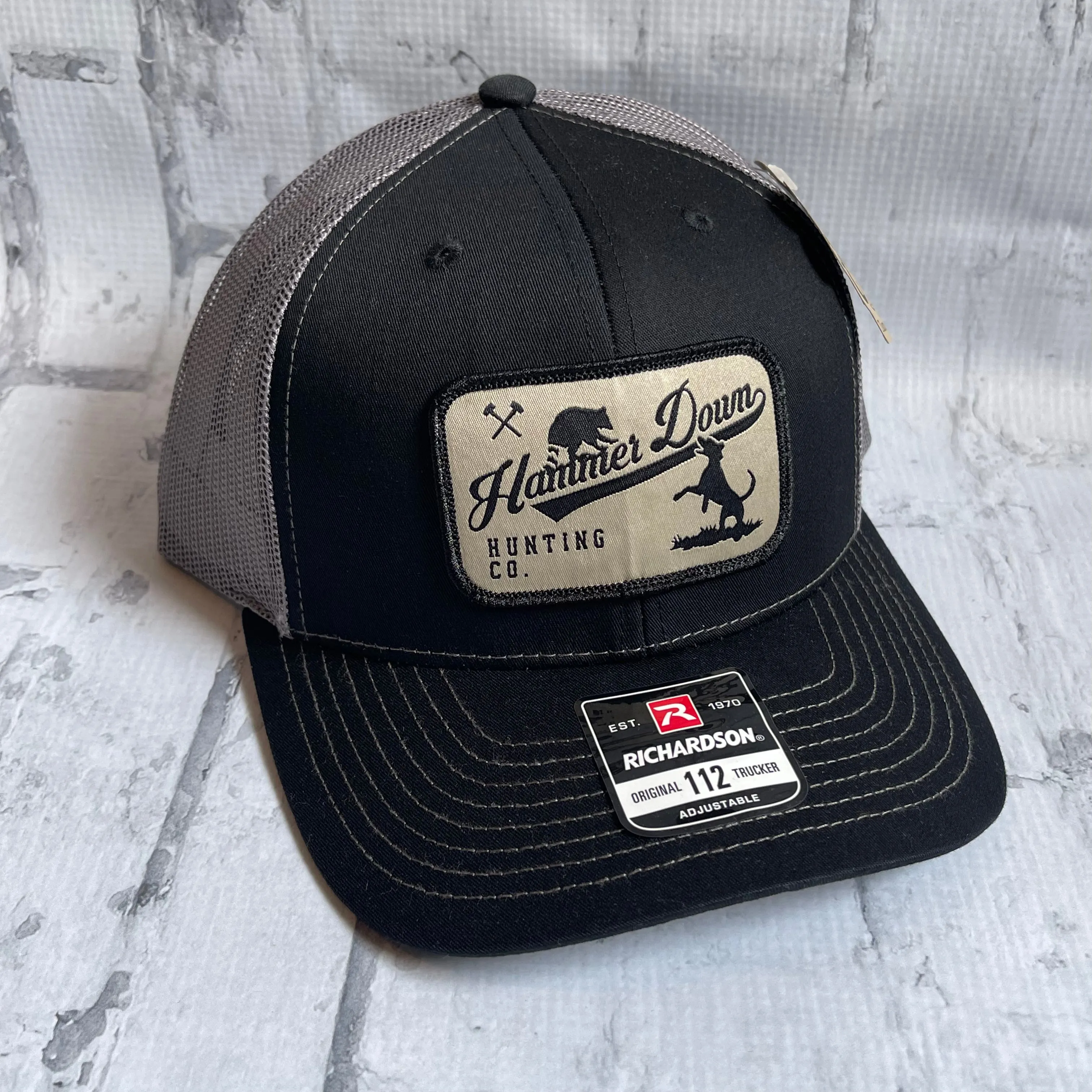 Hammer Down "Racoon Hunter" Hat - Black with Woven Patch