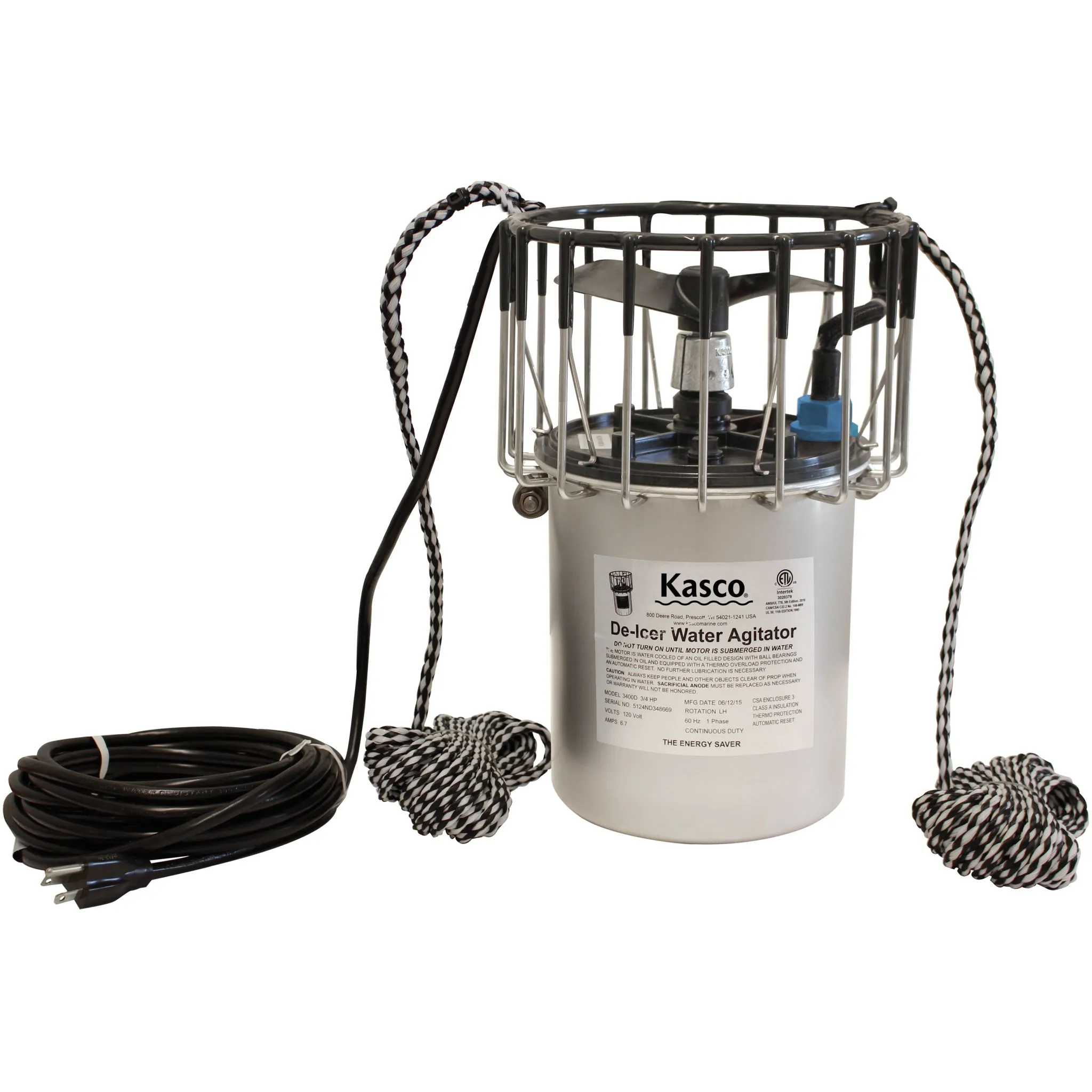 Kasco 3400/D25 De-Icer - 3/4 HP - 25ft cord