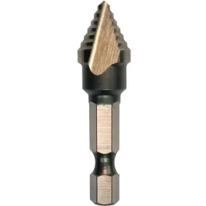 Makita (711495-A) 1/2" H.S.S. Step Drill Bit, 1/4" Hex Shank