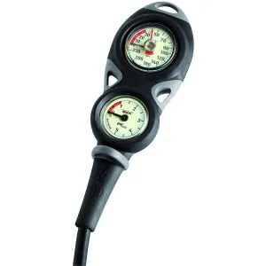 Mares Mission 2 Scuba Diving Console - Imperial Scuba Tank Pressure and Depth Gauge