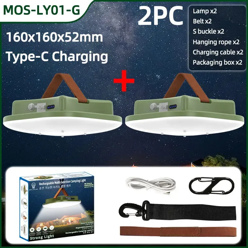 MOSLIGHTING Rechargeable Camping Lantern Mobile APP Connect Smart Tent Light Fishing Flashlight Night Maintenance Lighting LED