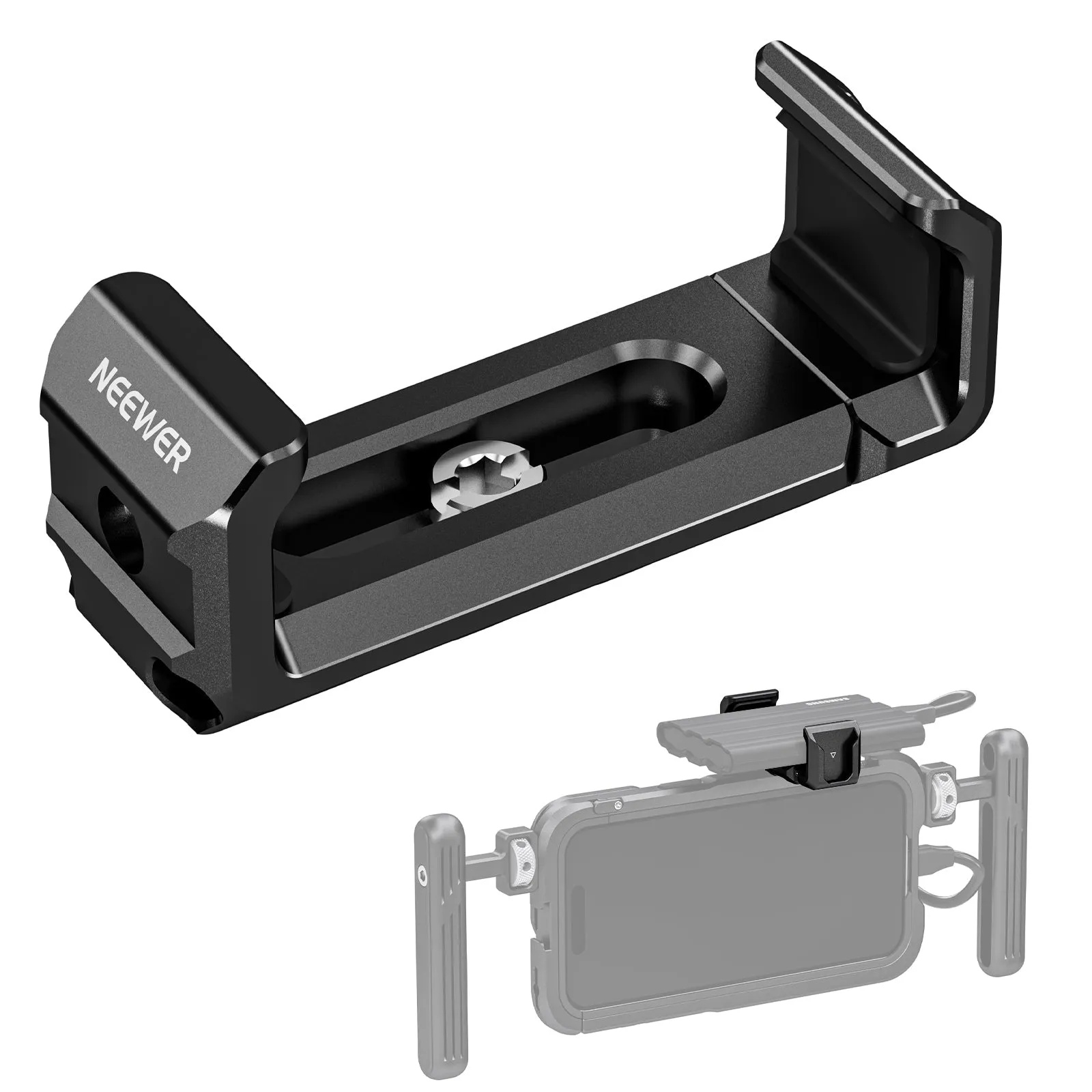 NEEWER UA051 T5/T7/T9 Portable SSD Holder Mount for iPhone 15 Pro/Pro Max Cage