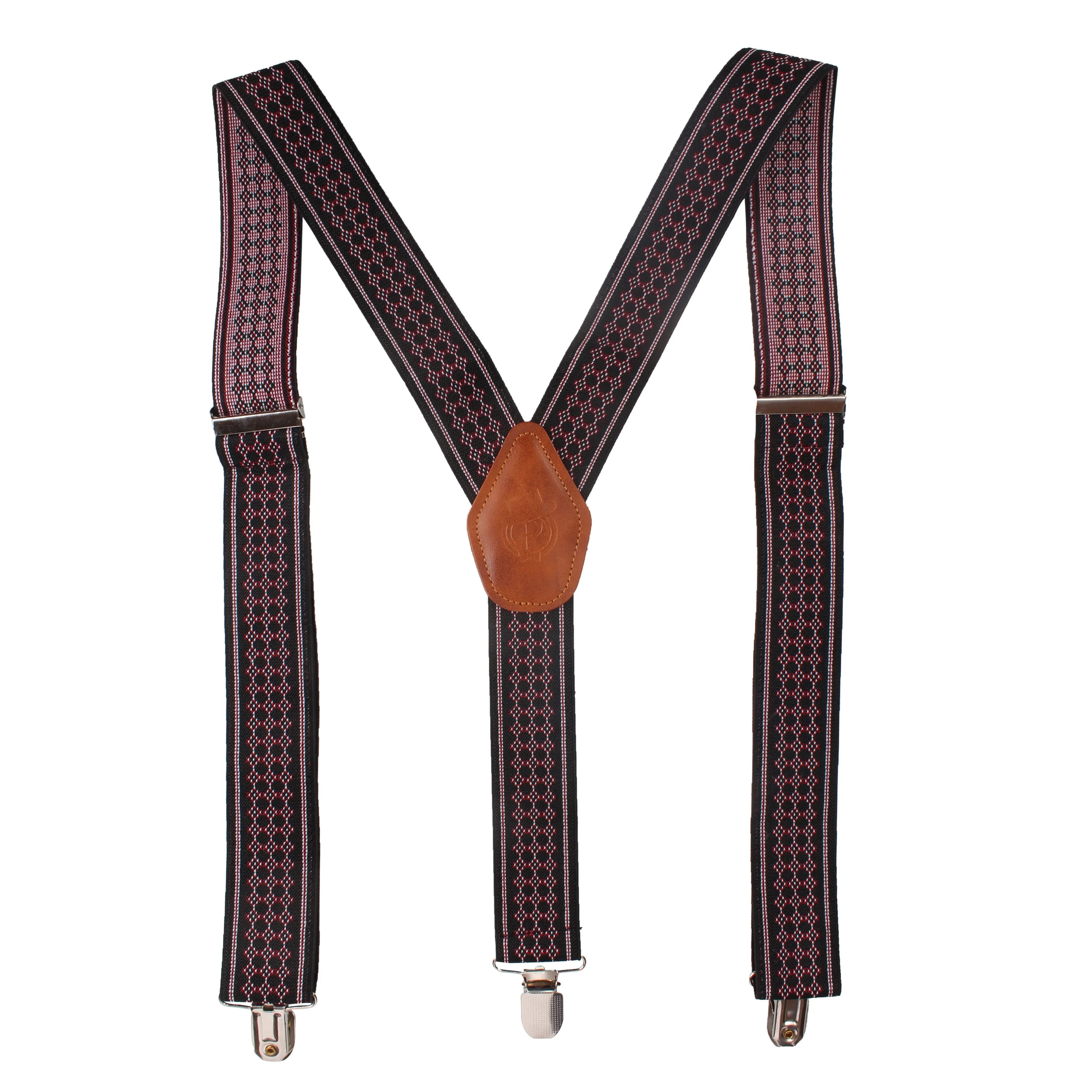 Peluche Honeycomb Black Suspender for Men