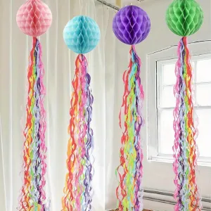 Rainbow Swirls Paper Tassel Garland Perfect Party Decoration Set