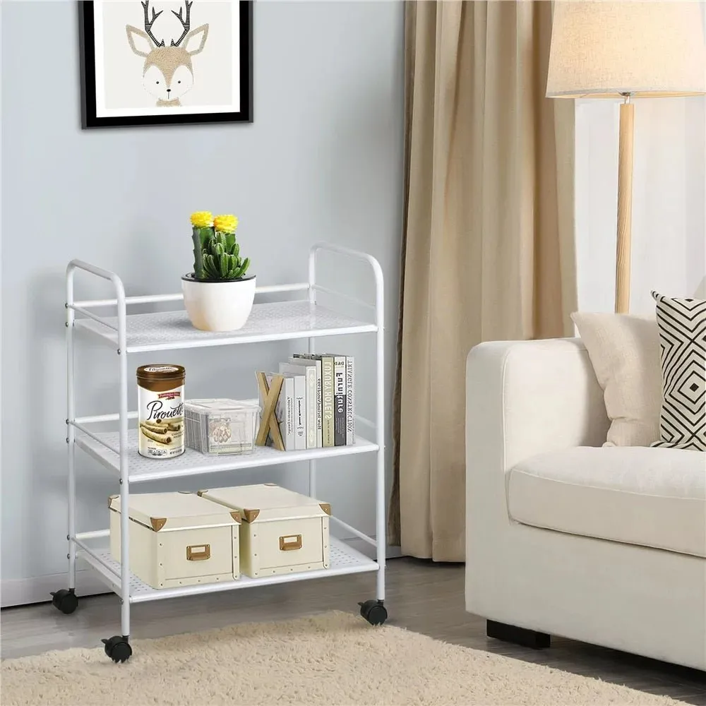 Rolling Trolley Cart with 3 Shelves