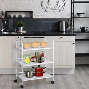 Rolling Trolley Cart with 3 Shelves