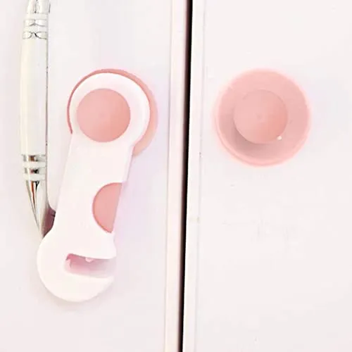 Safe-O-Kid- Cabinet Lock for Child Safety- Pink (Pack of 2)