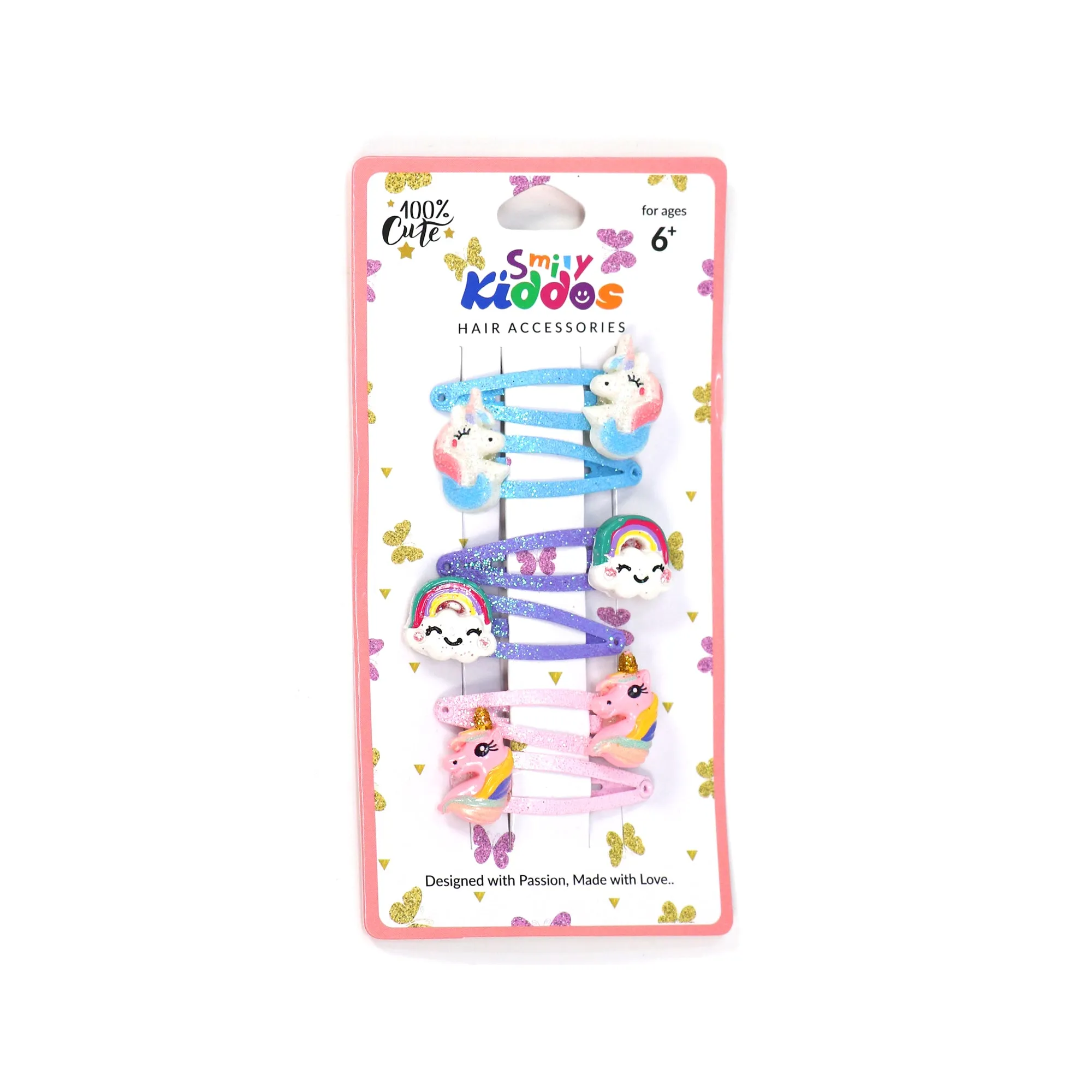 Smily Kiddos Rainbow Unicorn Hair Clip Set