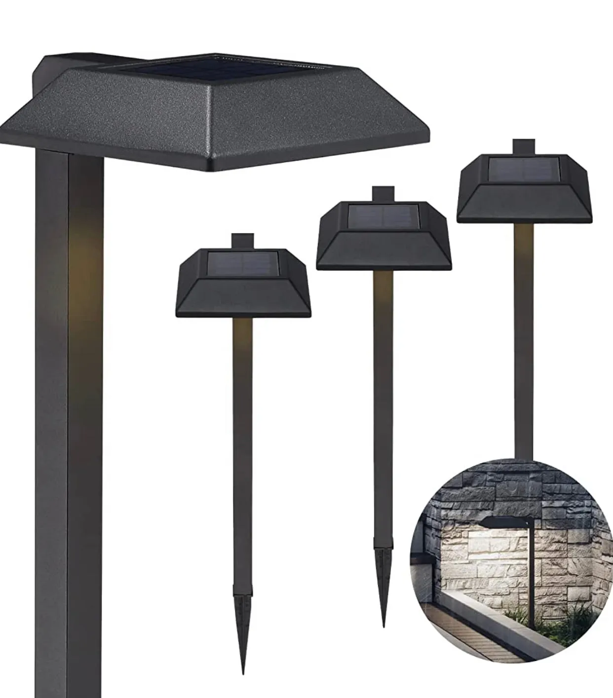 Solar LED Pathway Lights 30 Lumen Oil-Rubbed Bronze, 6-Pack for Outdoor Garden & Landscape Lighting