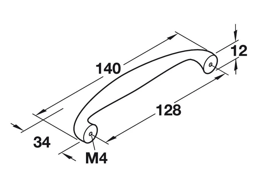 Tapered Cabinet Pull - 5.5 Inch