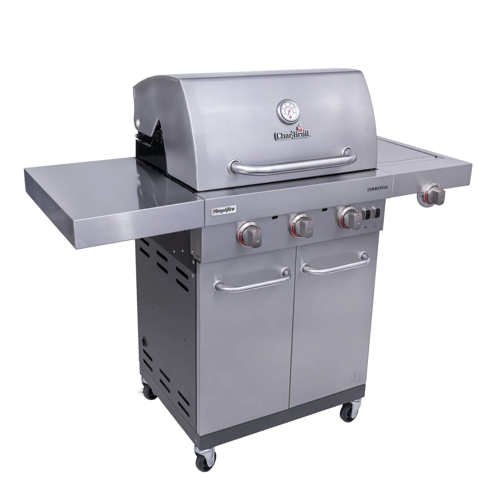 The Char-Broil COMMERCIAL SERIES™ AMPLIFIRE™ 3-BURNER GAS GRILL