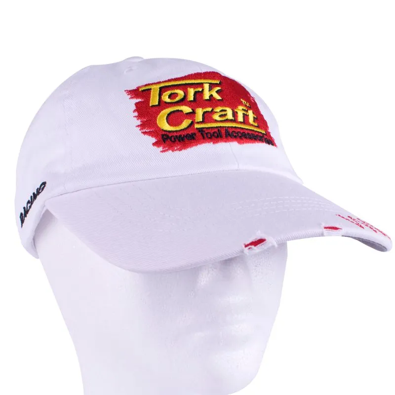 TORK CRAFT TORK CRAFT BASE BALL CAP WHITE ADJUSTABLE (ONE SIZE FITS ALL) TC00141