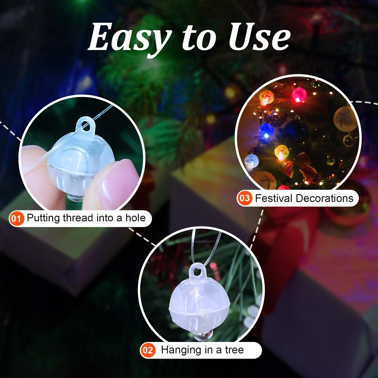 White Balloon Lights, Long Standby Waterproof Mini Light, Battery Powered Round LED Ball Lamp for Latex Balloon