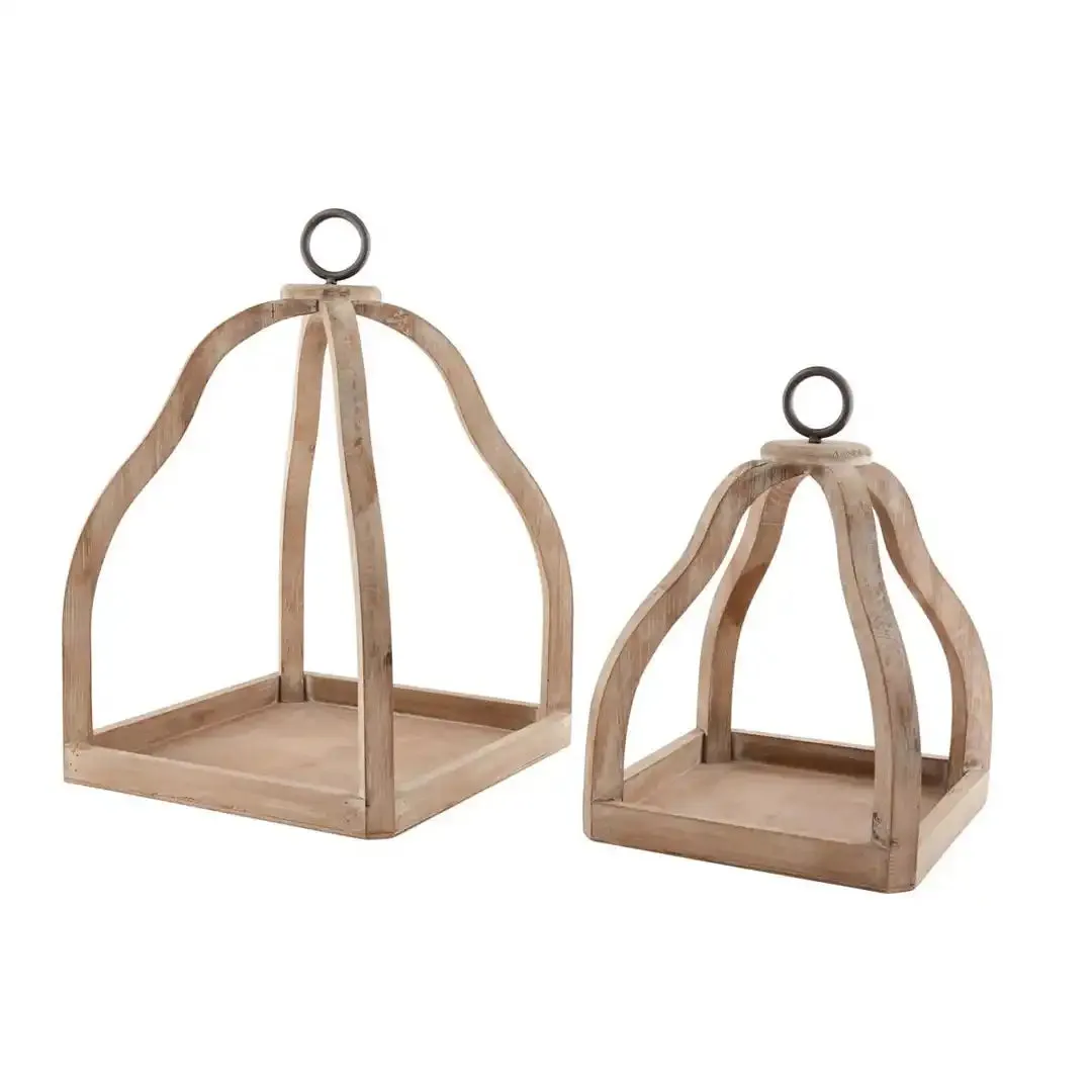 Wood Lantern Set