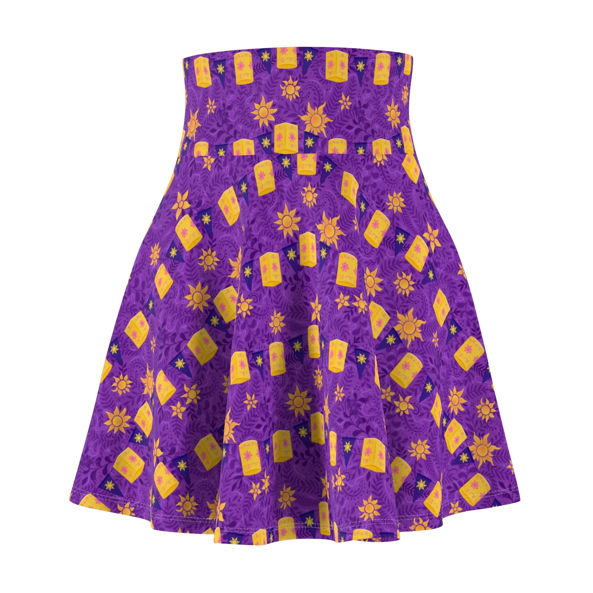 Yellow Lanterns Women's Skater Skirt